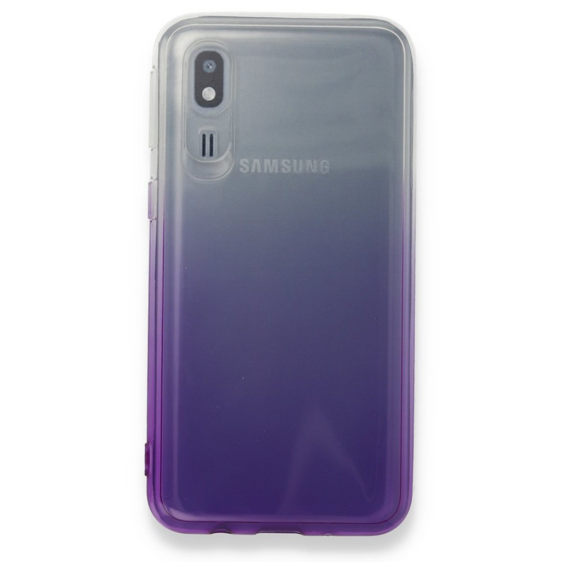 Samsung Galaxy A2 Core Kılıf Lüx Çift Renkli Silikon - Mor