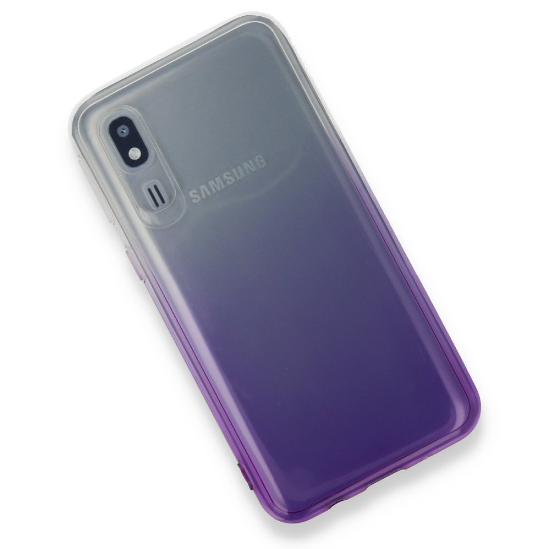 Samsung Galaxy A2 Core Kılıf Lüx Çift Renkli Silikon - Mor