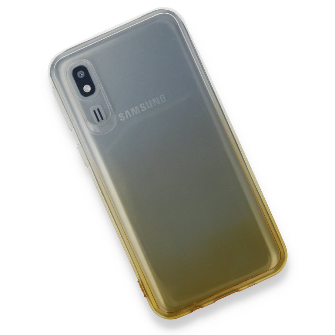 Samsung Galaxy A2 Core Kılıf Lüx Çift Renkli Silikon - Sarı