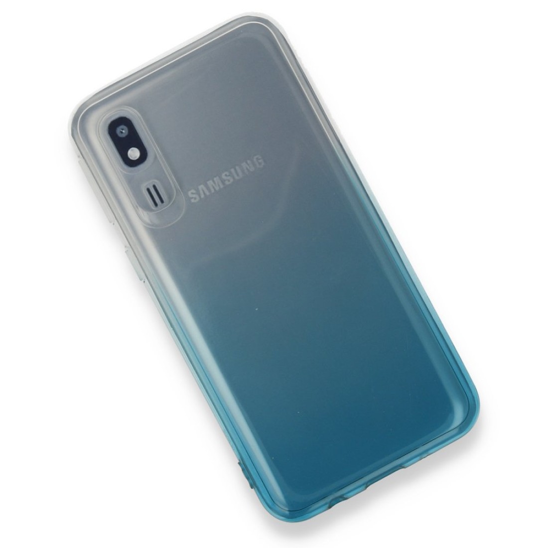 Samsung Galaxy A2 Core Kılıf Lüx Çift Renkli Silikon - Turkuaz