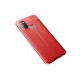 Samsung Galaxy A21S Kılıf Focus Derili Silikon - Kırmızı