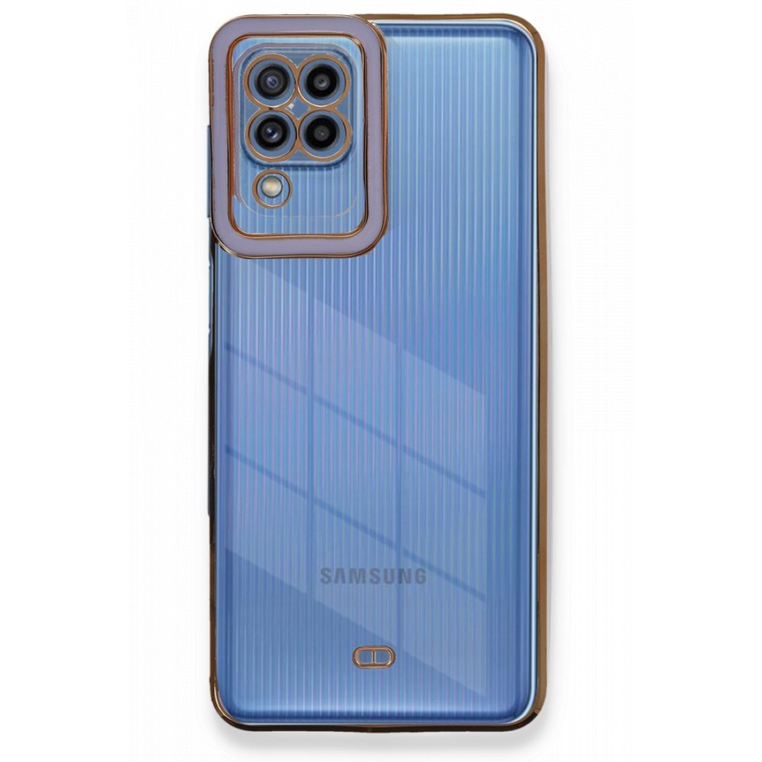 Samsung Galaxy A22 Kılıf Liva Lens Silikon - Lila