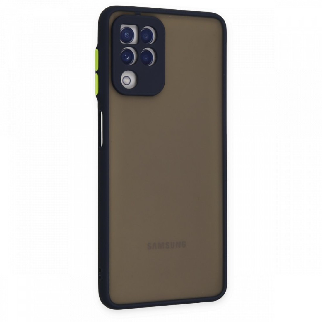 Samsung Galaxy A22 Kılıf Montreal Silikon Kapak - Lacivert