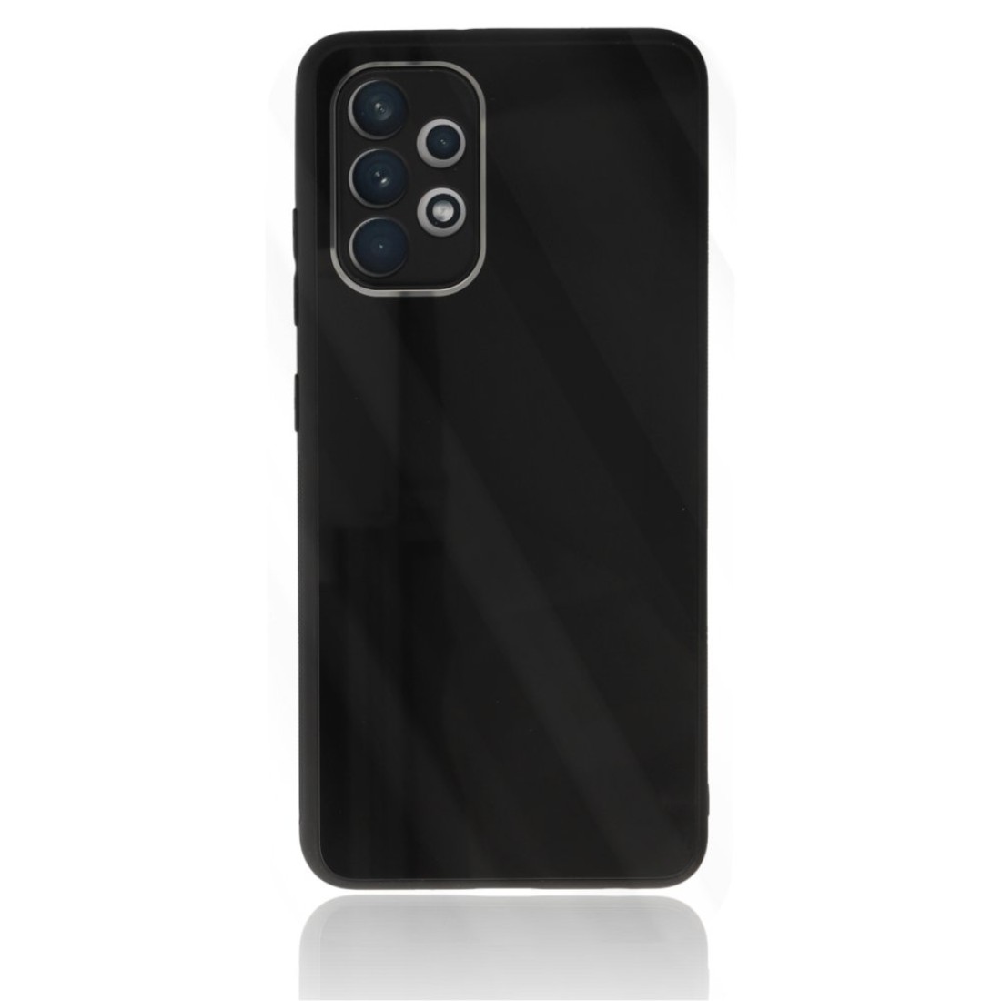 Samsung Galaxy A23 4G Kılıf Glass Kapak - Siyah