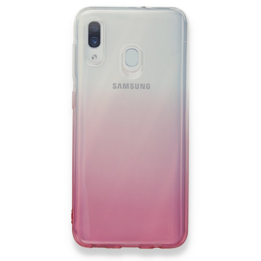 Samsung Galaxy A30 Kılıf Lüx Çift Renkli Silikon - Pembe