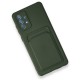 Samsung Galaxy A13 4G Kılıf Kelvin Kartvizitli Silikon - Koyu Yeşil