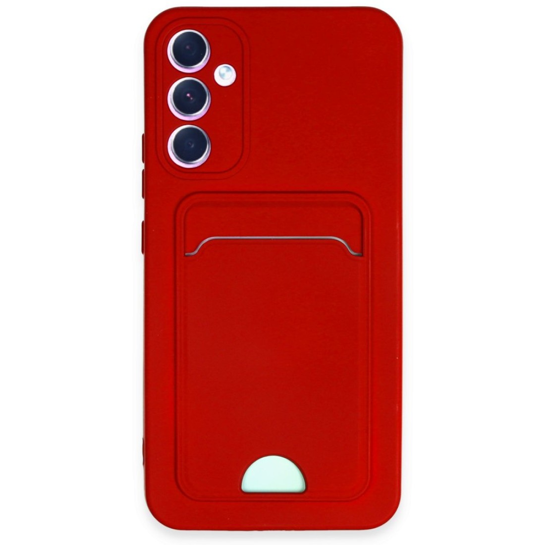 Samsung Galaxy A34 5G Kılıf Kelvin Kartvizitli Silikon - Kırmızı
