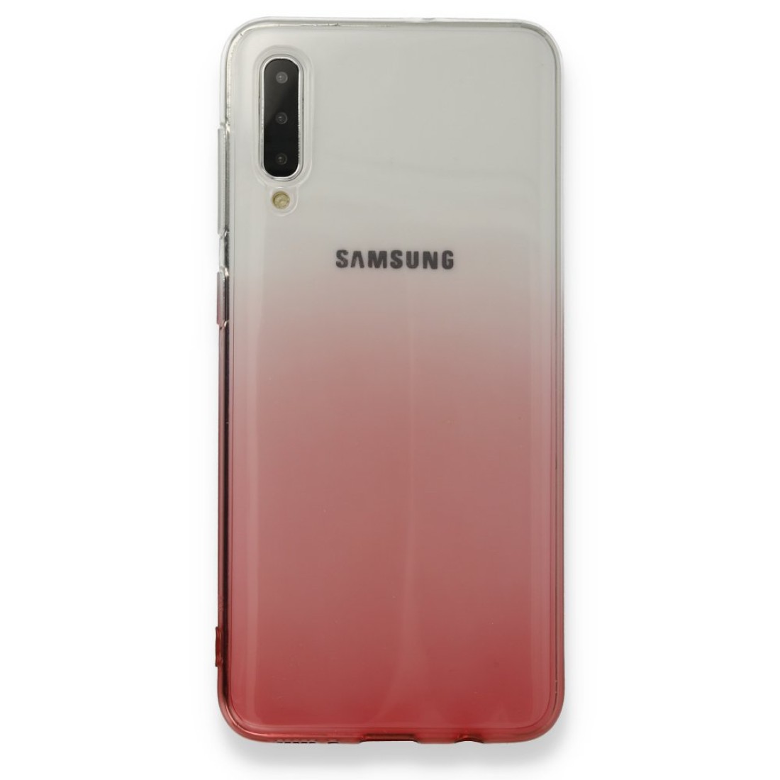 Samsung Galaxy A30S Kılıf Lüx Çift Renkli Silikon - Pembe