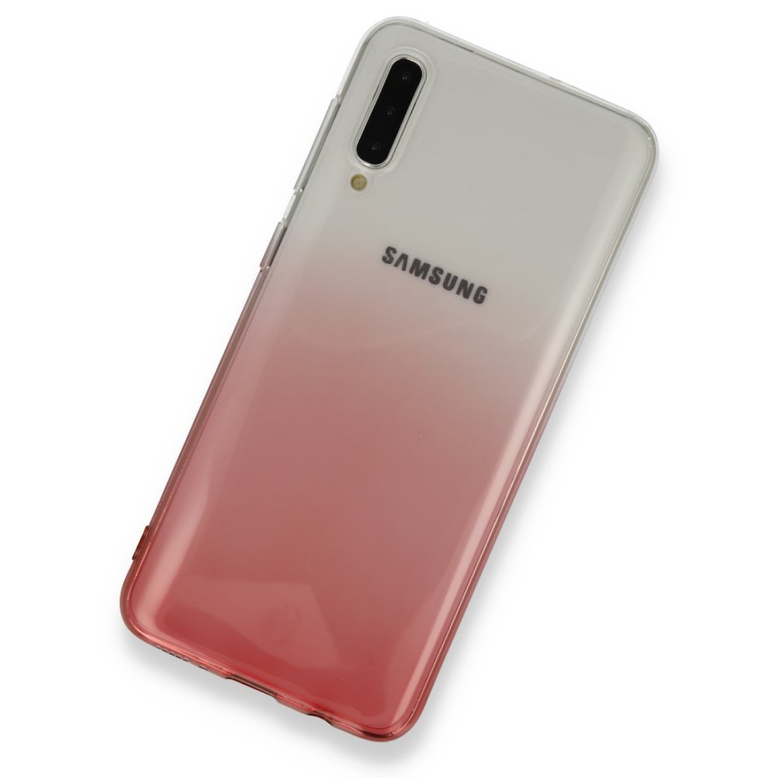 Samsung Galaxy A50S Kılıf Lüx Çift Renkli Silikon - Pembe