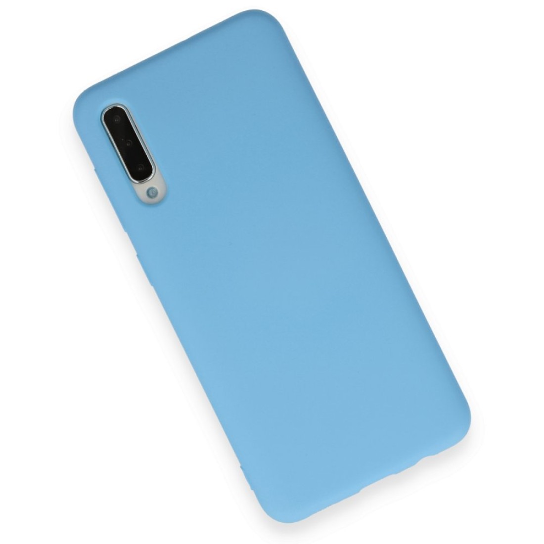 Samsung Galaxy A50S Kılıf Nano içi Kadife  Silikon - Mavi