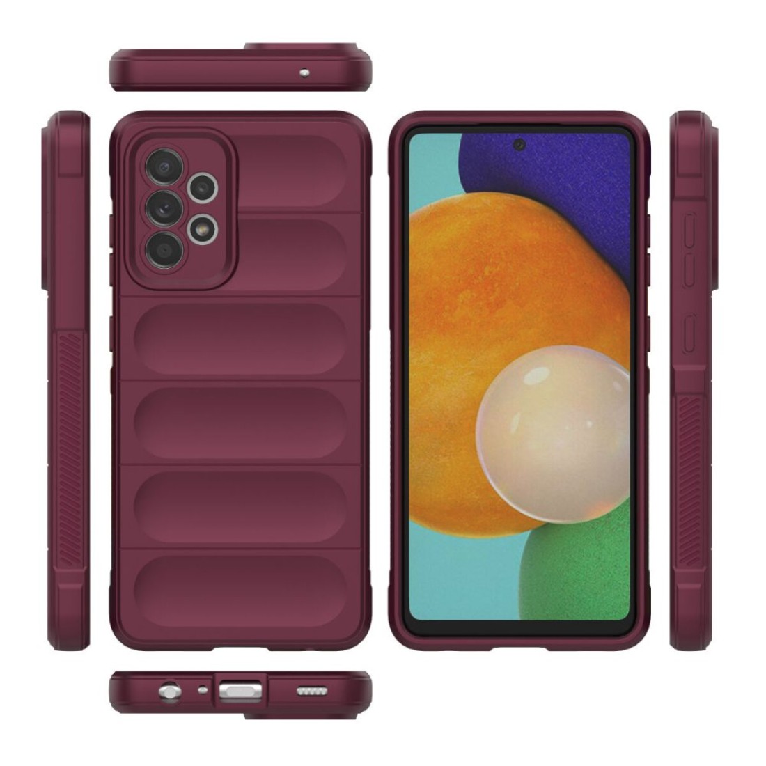 Samsung Galaxy A52 Kılıf Optimum Silikon - Bordo