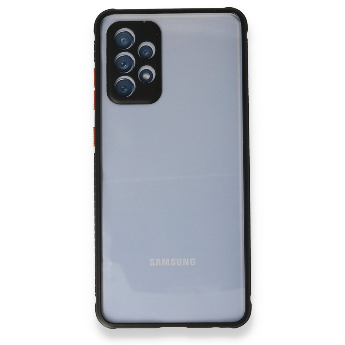 Samsung Galaxy A72 Kılıf Miami Şeffaf Silikon  - Siyah