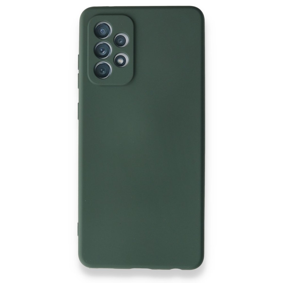 Samsung Galaxy A72 Kılıf Nano içi Kadife  Silikon - Koyu Yeşil