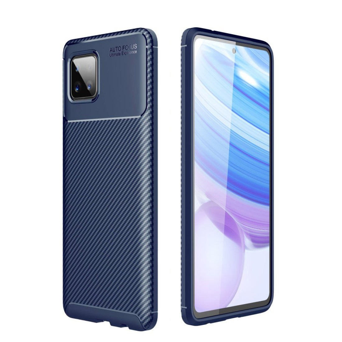 Samsung Galaxy A81 / Note 10 Lite Kılıf Focus Karbon Silikon - Lacivert