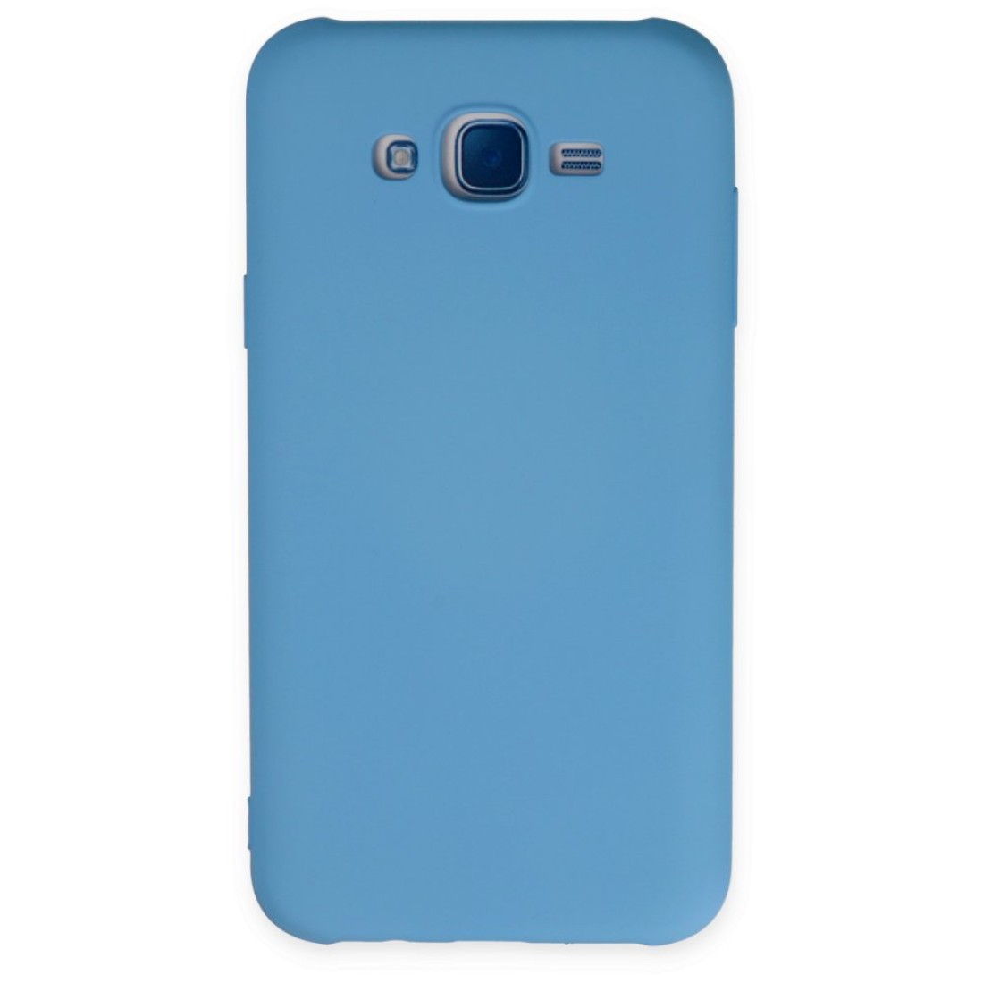 Samsung Galaxy J7 Kılıf Nano içi Kadife  Silikon - Mavi