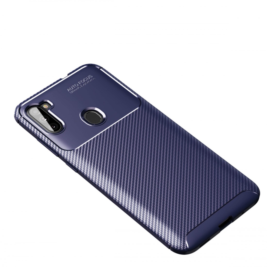 Samsung Galaxy M11 Kılıf Focus Karbon Silikon - Lacivert