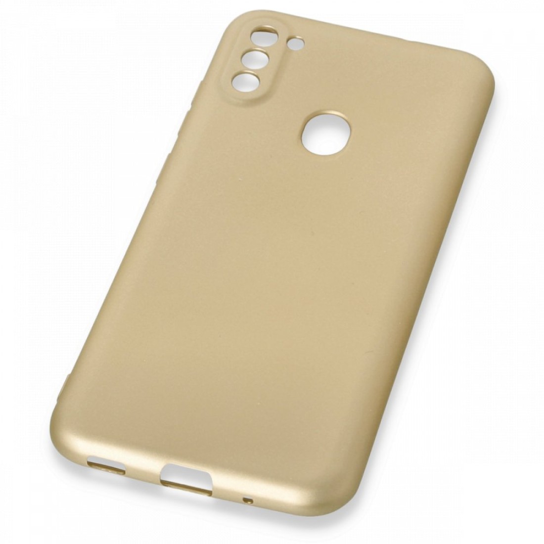 Samsung Galaxy M11 Kılıf Premium Rubber Silikon - Gold