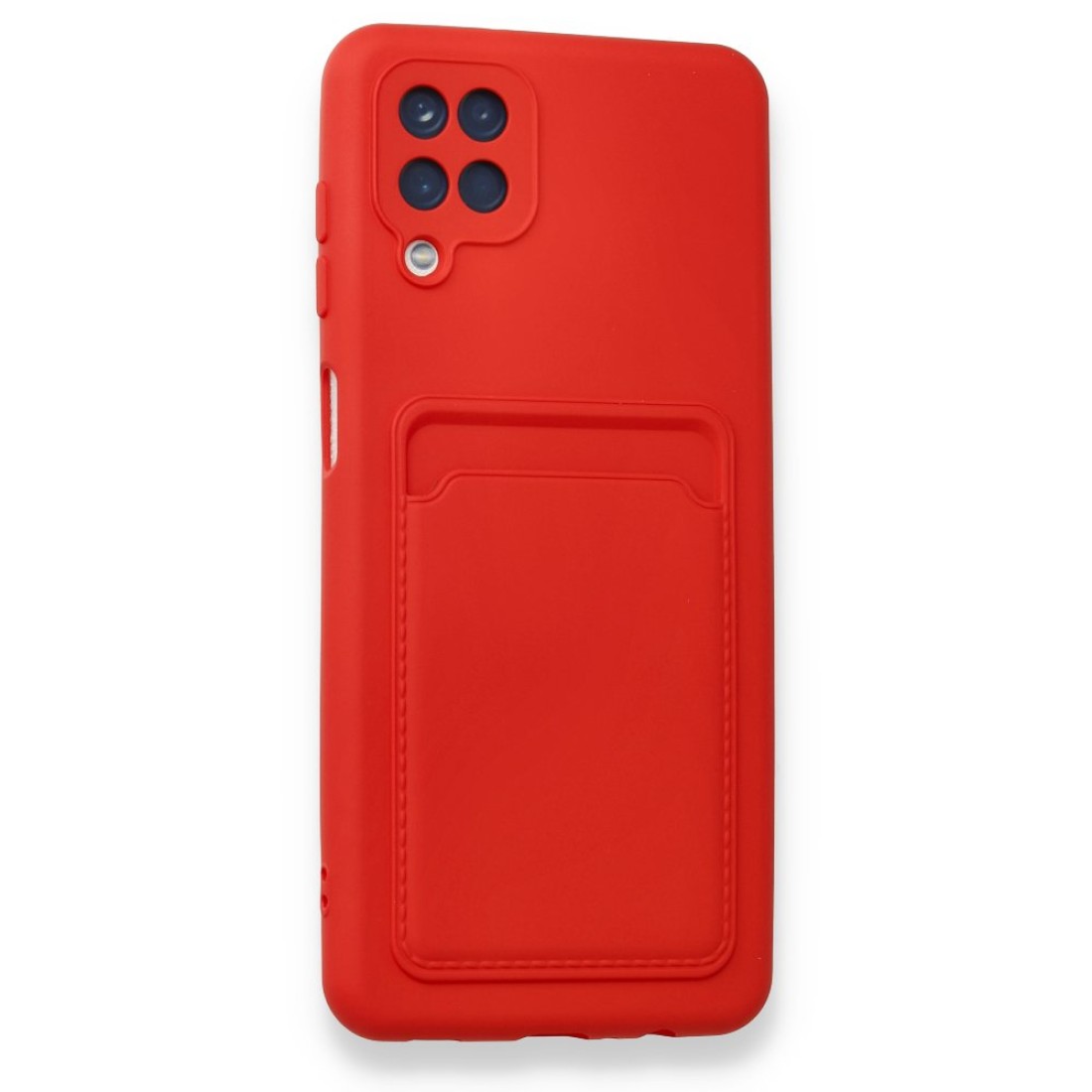 Samsung Galaxy M12 Kılıf Kelvin Kartvizitli Silikon - Kırmızı