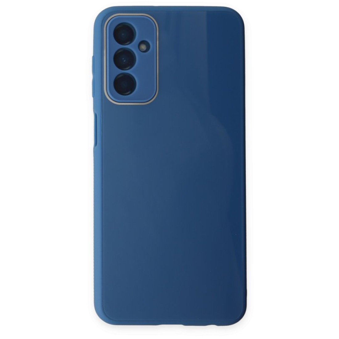Samsung Galaxy M13 Kılıf Glass Kapak - Mavi