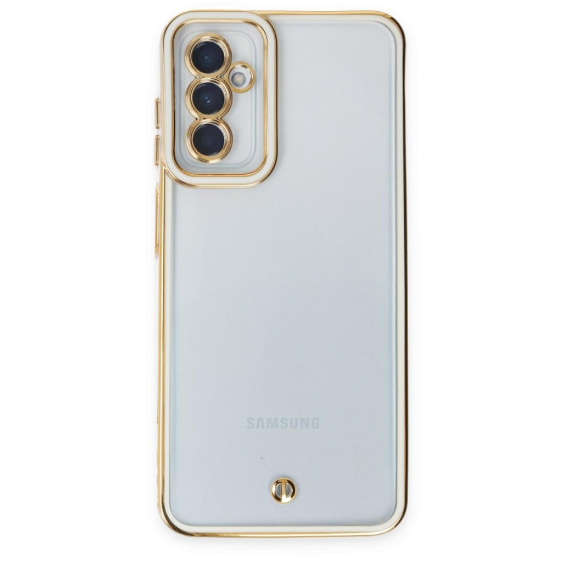Samsung Galaxy M13 Kılıf Liva Lens Silikon - Beyaz