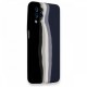 Samsung Galaxy M22 Kılıf Ebruli Lansman Silikon - Siyah-Lacivert