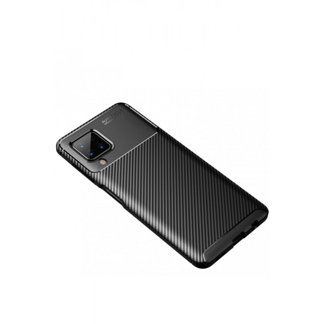 Samsung Galaxy M22 Kılıf Focus Karbon Silikon - Siyah