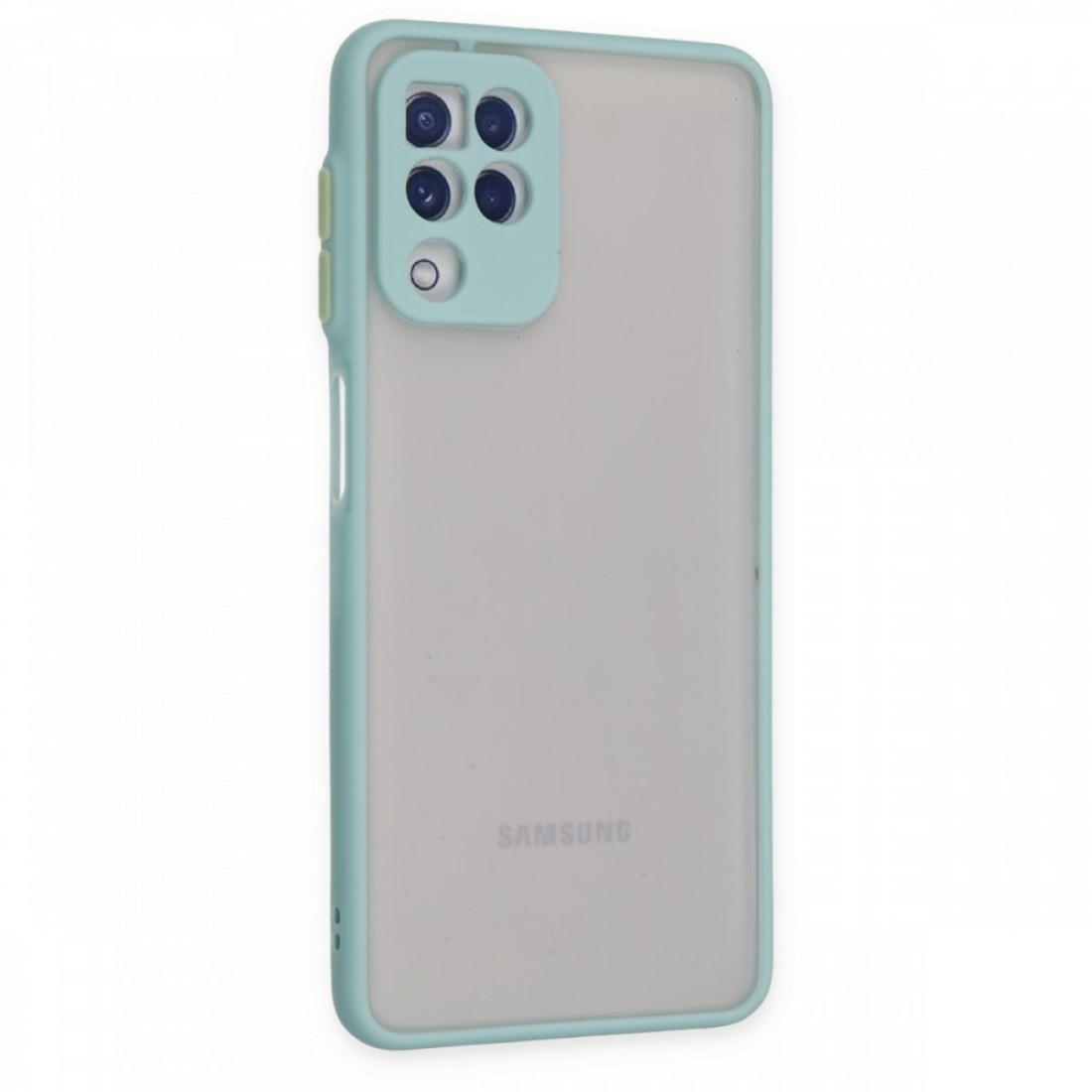 Samsung Galaxy M22 Kılıf Montreal Silikon Kapak - Turkuaz