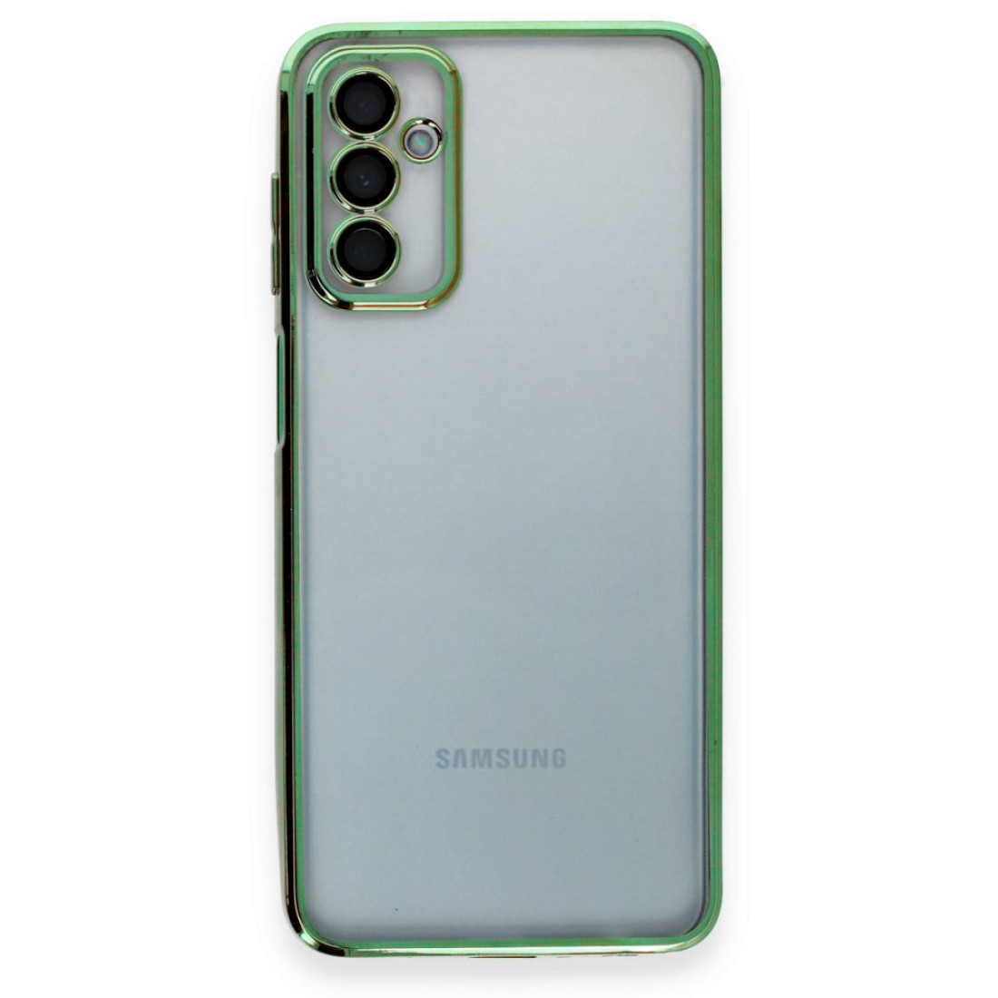 Samsung Galaxy M23 Kılıf Razer Lensli Silikon - Yeşil