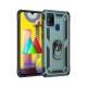 Samsung Galaxy M30S Kılıf Sofya Yüzüklü Silikon Kapak - Yeşil