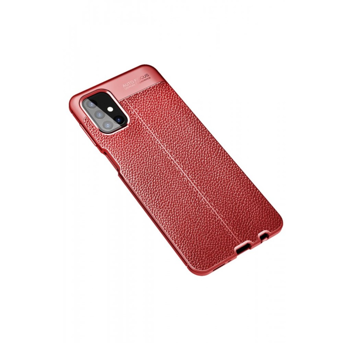 Samsung Galaxy M31S Kılıf Focus Derili Silikon - Kırmızı