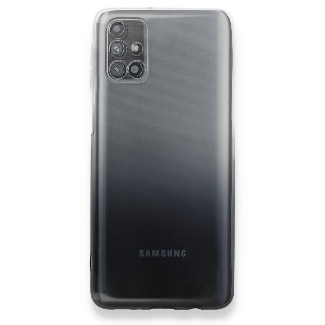 Samsung Galaxy M31S Kılıf Lüx Çift Renkli Silikon - Siyah