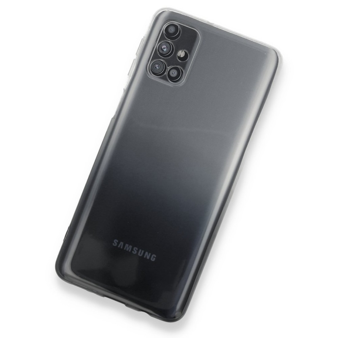 Samsung Galaxy M31S Kılıf Lüx Çift Renkli Silikon - Siyah