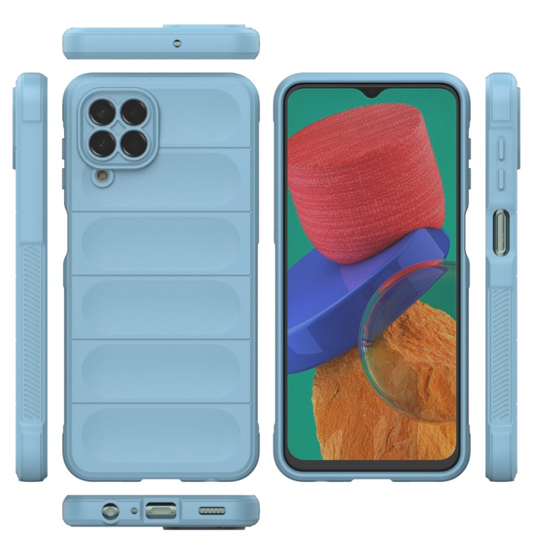 Samsung Galaxy M33 Kılıf Optimum Silikon - Sky Blue