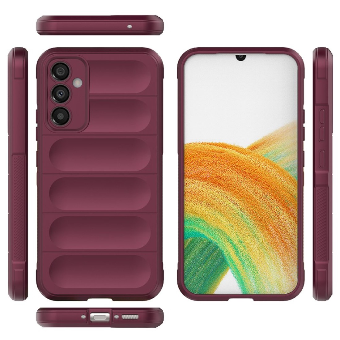 Samsung Galaxy M34 5G Kılıf Optimum Silikon - Bordo