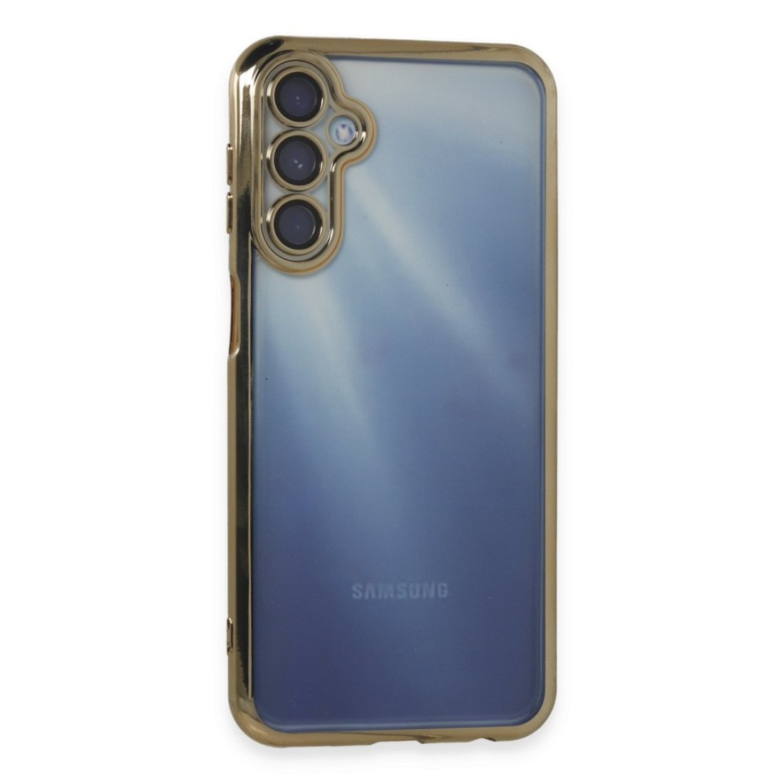 Samsung Galaxy M34 5G Kılıf Razer Lensli Silikon - Gold