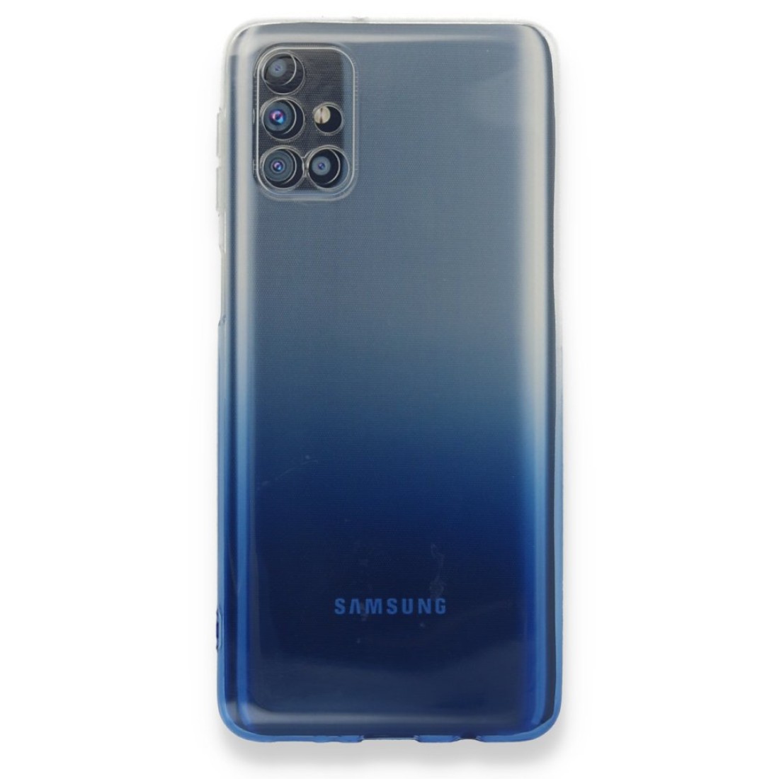 Samsung Galaxy M51 Kılıf Lüx Çift Renkli Silikon - Mavi