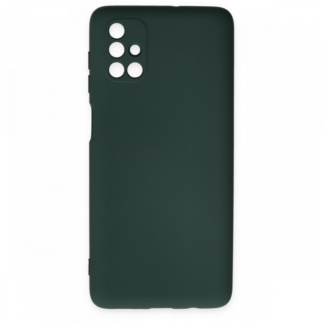 Samsung Galaxy M51 Kılıf Nano içi Kadife  Silikon - Koyu Yeşil