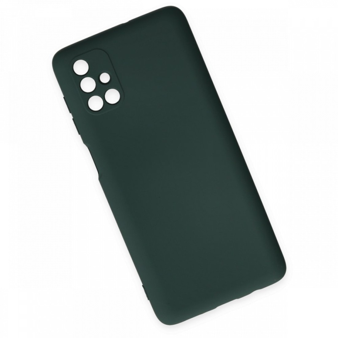 Samsung Galaxy M51 Kılıf Nano içi Kadife  Silikon - Koyu Yeşil
