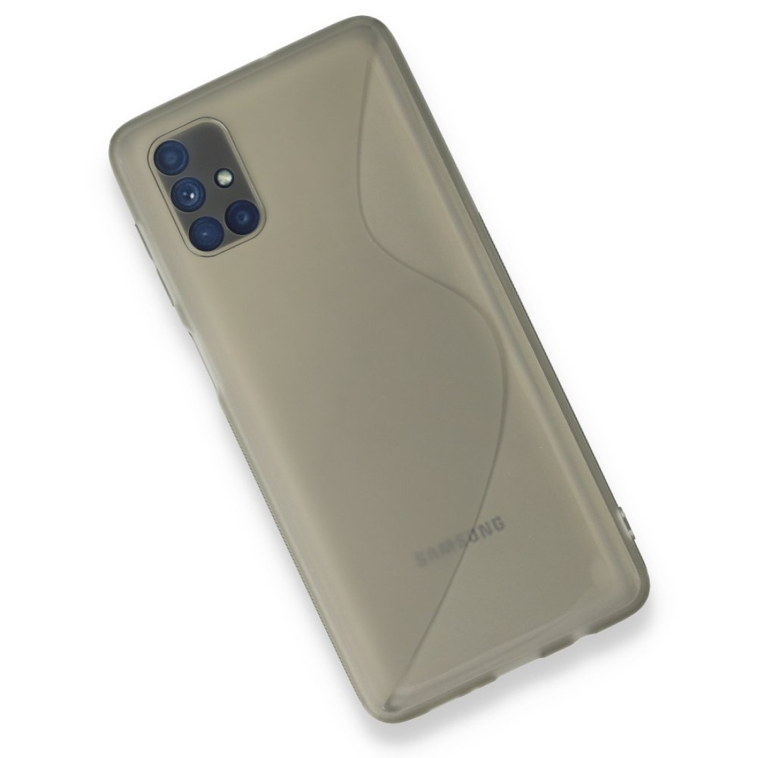 Samsung Galaxy M51 Kılıf S Silikon - Gri