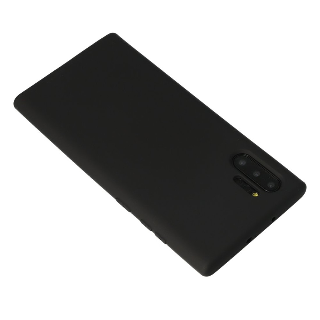 Samsung Galaxy Note 10 Plus Kılıf Nano içi Kadife  Silikon - Siyah