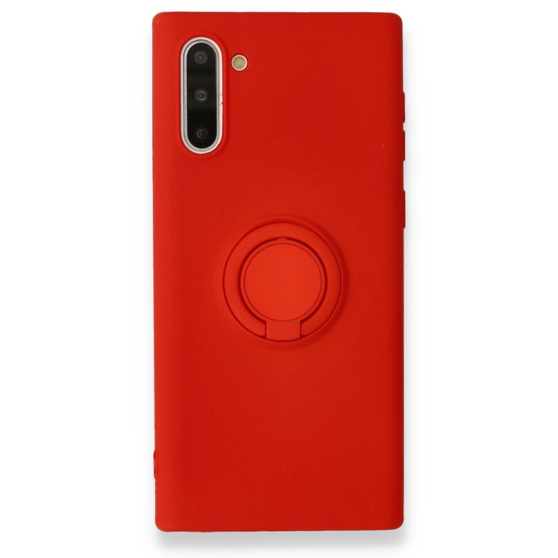 Samsung Galaxy Note 10 Kılıf Viktor Yüzüklü Silikon - Kırmızı