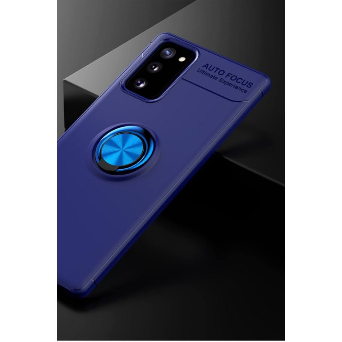 Samsung Galaxy Note 20 Kılıf Range Yüzüklü Silikon - Mavi