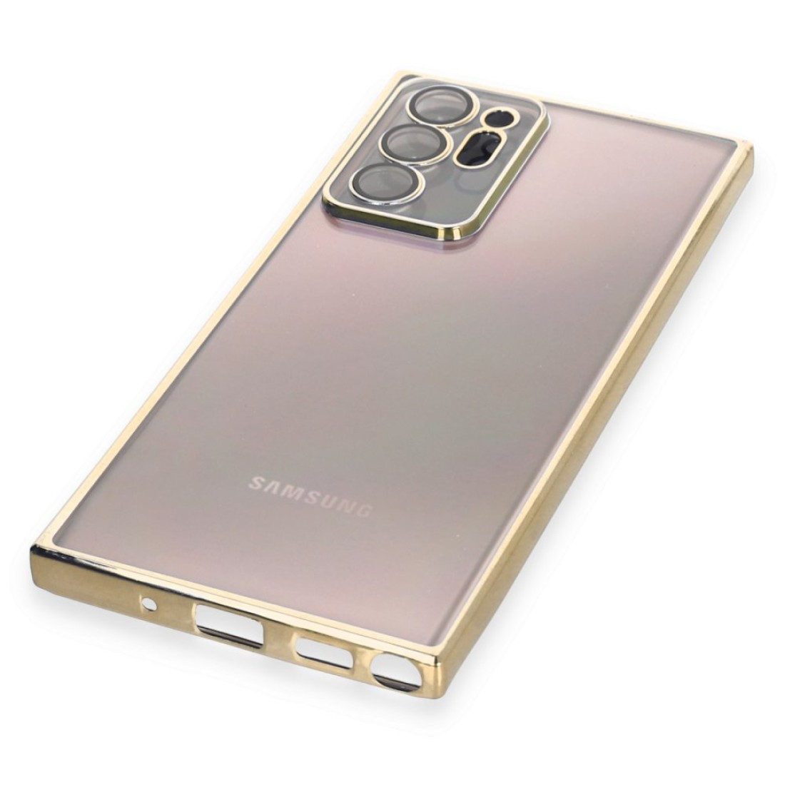 Samsung Galaxy Note 20 Ultra Kılıf Razer Lensli Silikon - Gold