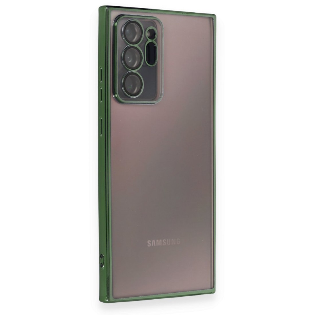 Samsung Galaxy Note 20 Ultra Kılıf Razer Lensli Silikon - Yeşil