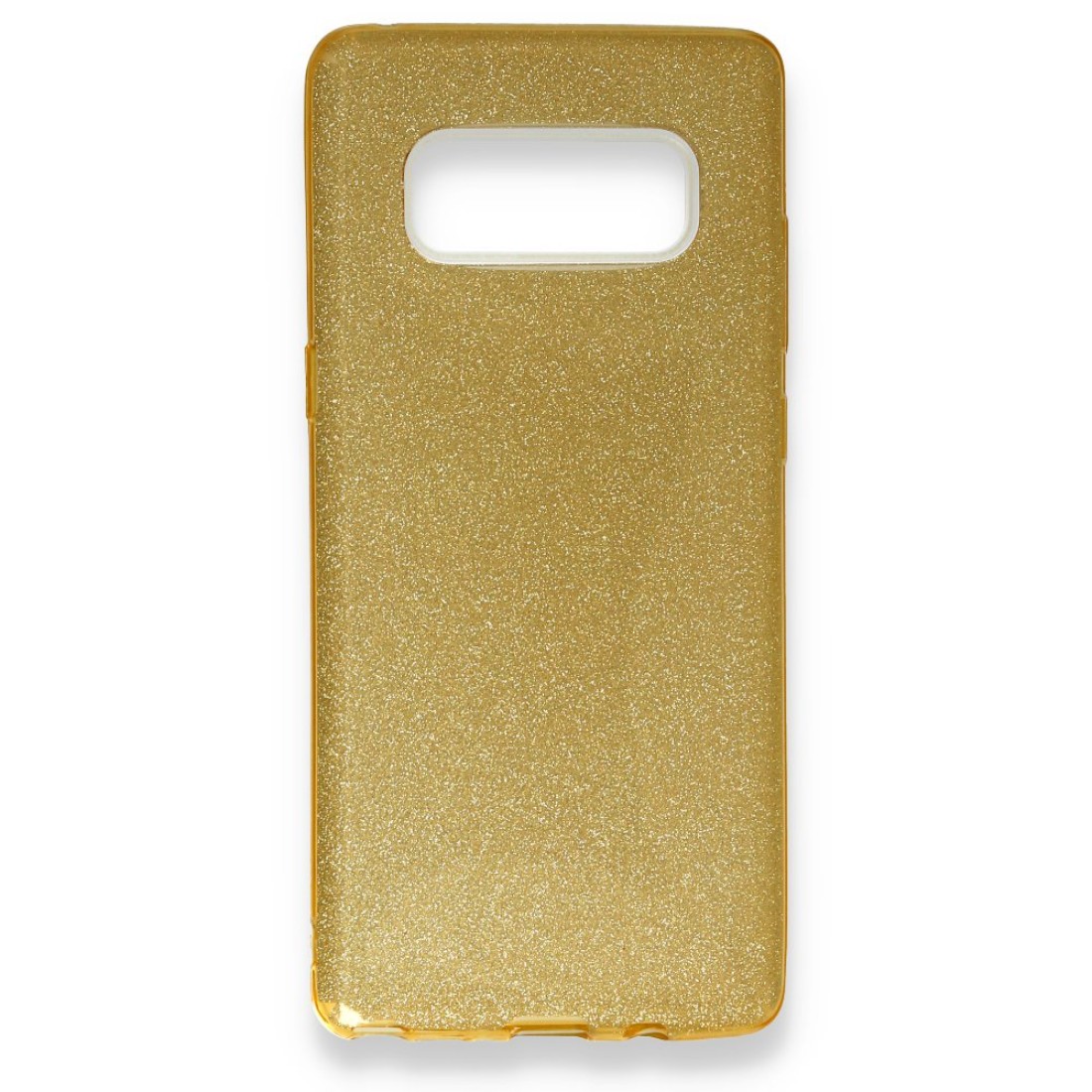 Samsung Galaxy Note 8 Kılıf Simli Katmanlı Silikon - Gold