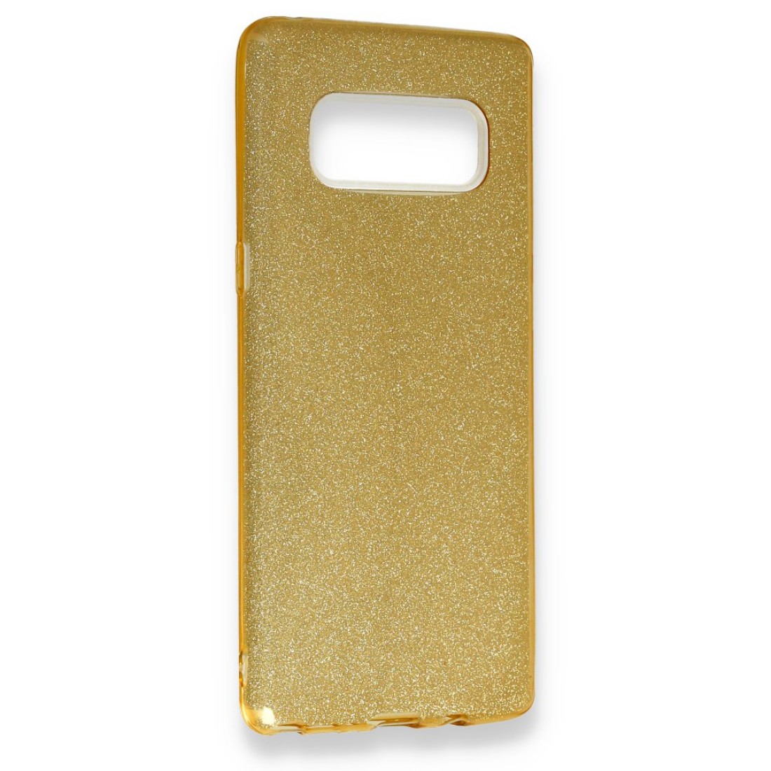 Samsung Galaxy Note 8 Kılıf Simli Katmanlı Silikon - Gold