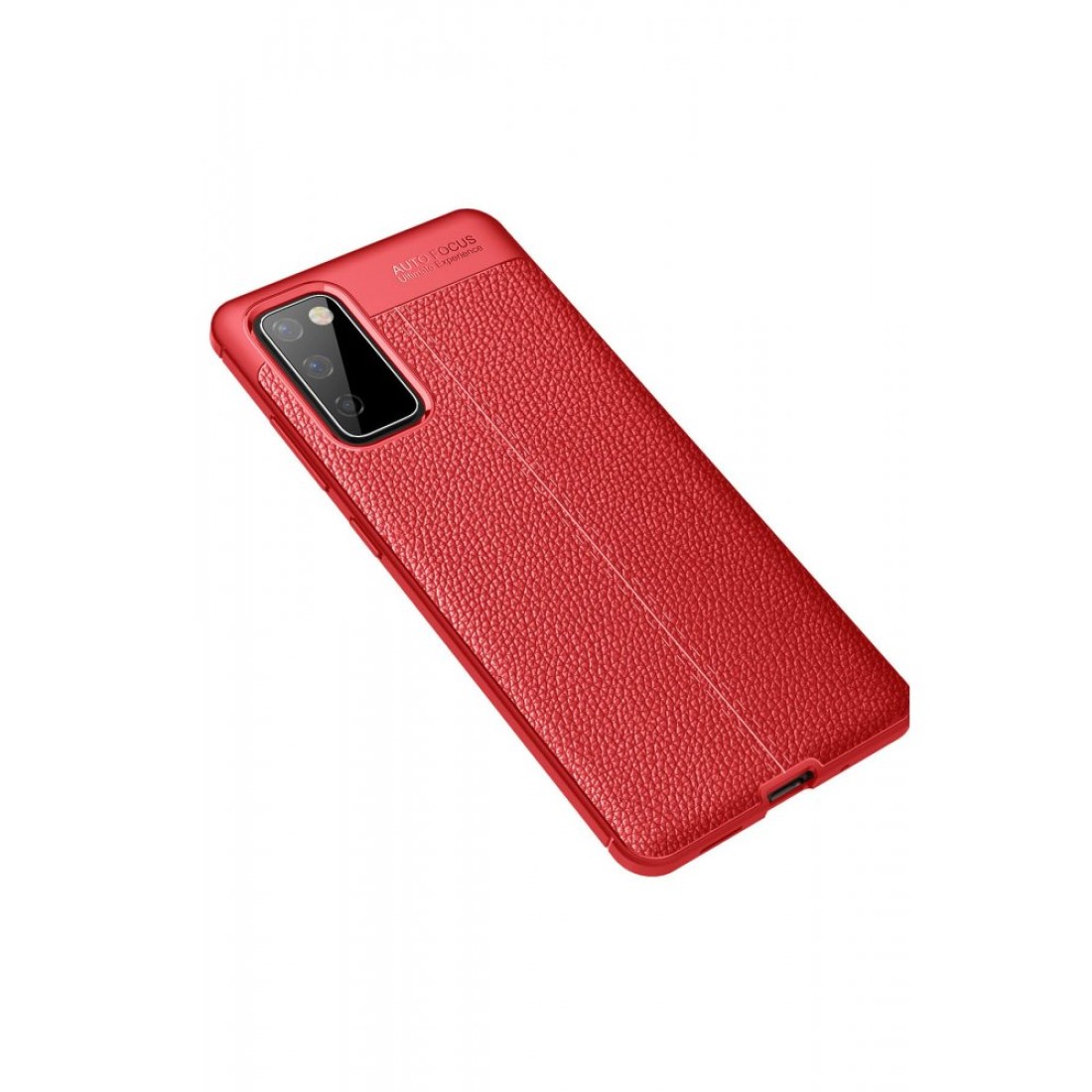 Samsung Galaxy S20 FE Kılıf Focus Derili Silikon - Kırmızı