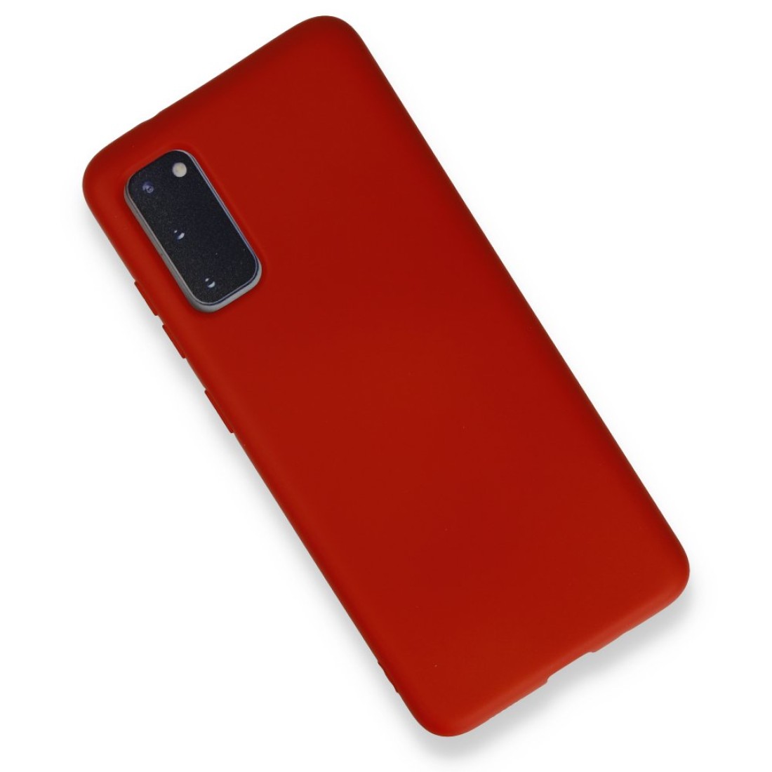 Samsung Galaxy S20 Kılıf Nano içi Kadife  Silikon - Kırmızı