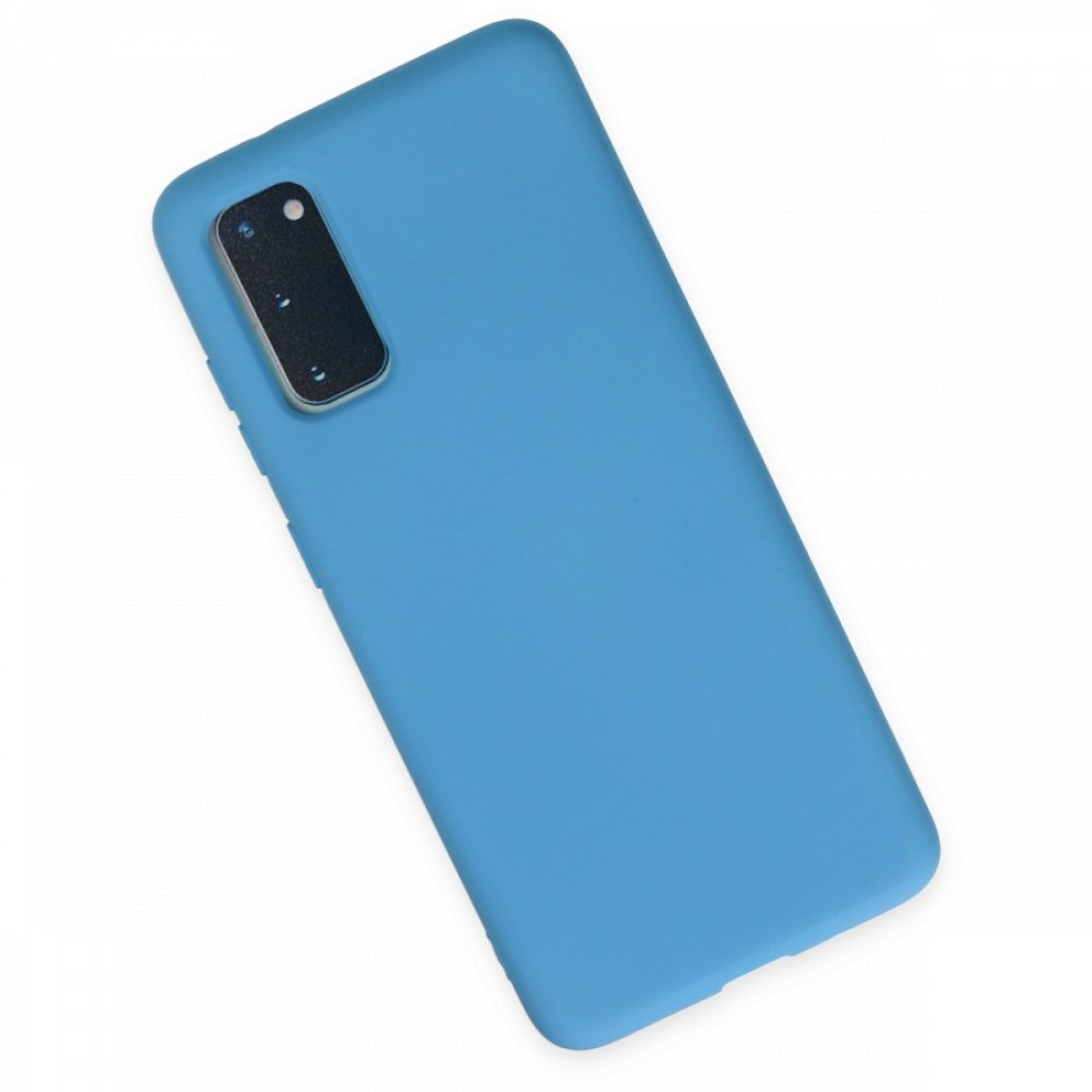 Samsung Galaxy S20 Kılıf Nano içi Kadife  Silikon - Mavi