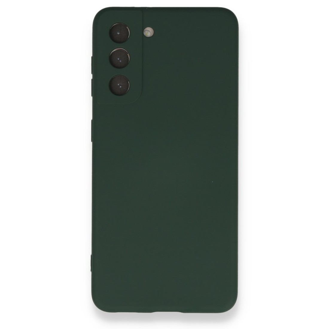 Samsung Galaxy S21 FE Kılıf Nano içi Kadife  Silikon - Koyu Yeşil